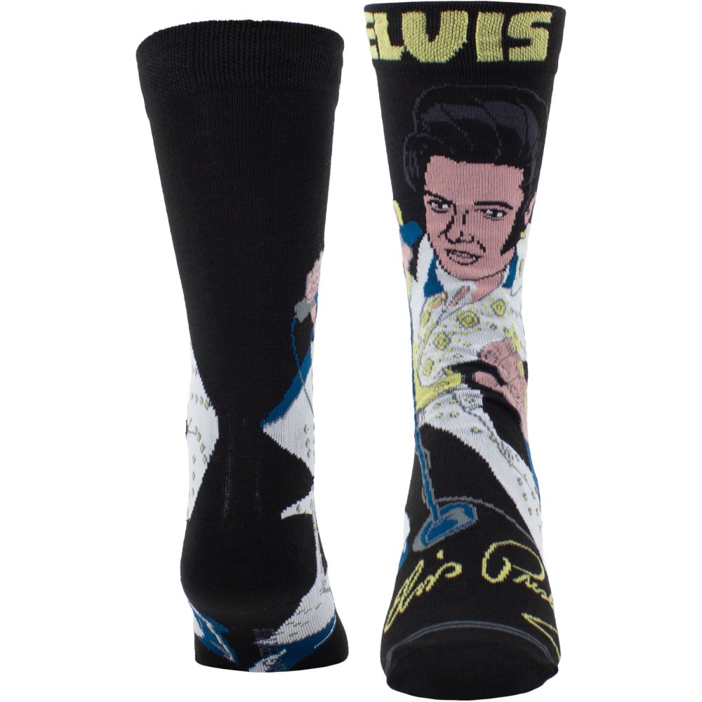 Elvis Presley - Cartoon Socken - Schwarz